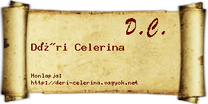 Déri Celerina névjegykártya